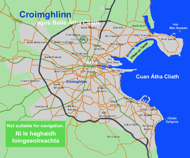 Map of Crumlin, Dublin city, Dublin.